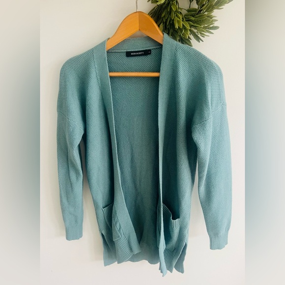 Merokeety teal cardigan sweater small - Picture 1 of 2